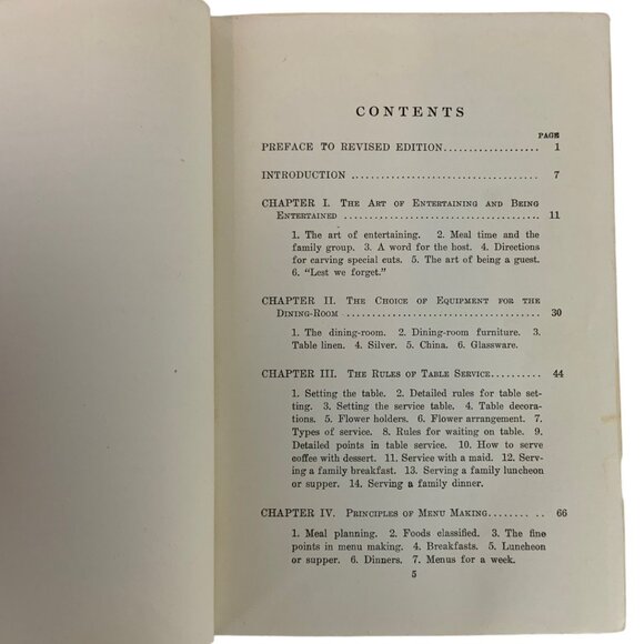Meal Planning & Table Service N Beth Bailey 1936 Hardcover Revised Edition - Picture 8 of 16